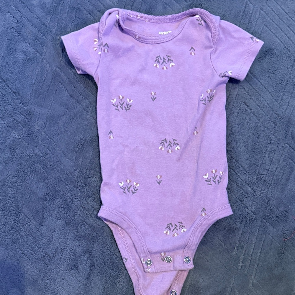 Carter's Lavender Floral Bodysuit